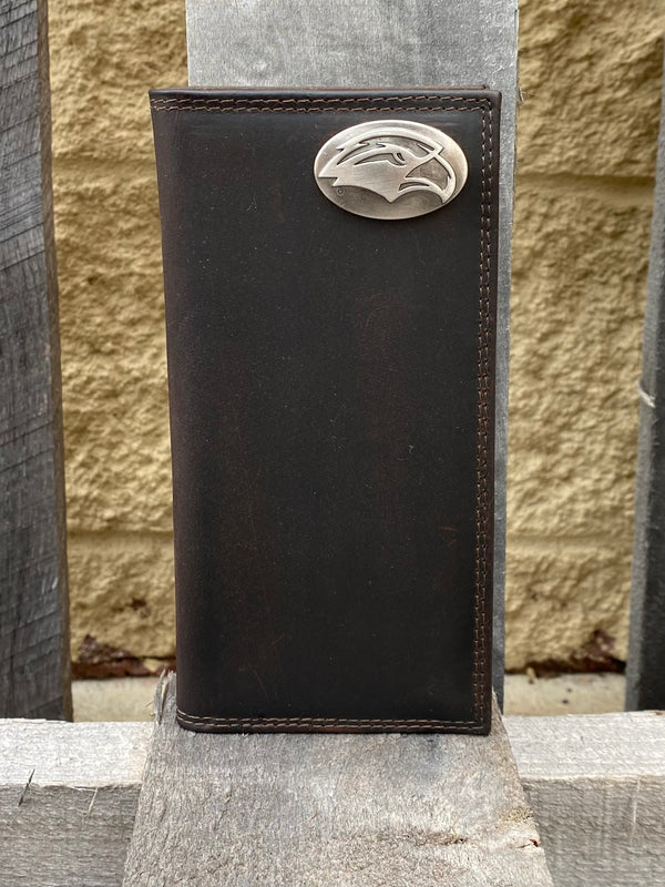 Zep-Pro IWT4CRZH-USM University of Southern Miss Brown “Crazy Horse” Leather Tall Wallet