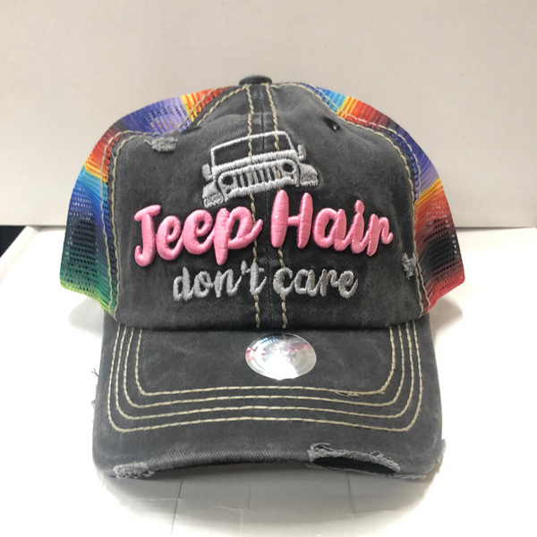 Jeep Hair Don't Care Serape Trucker Cap
