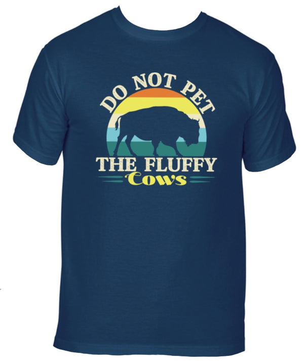 Fluffy Cows Navy Comfort Colors Short Sleeve T-Shirt