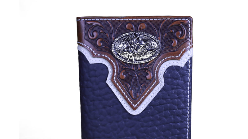 Top Notch Accessories HF103BK Bull Rider Concho Wallet In Black