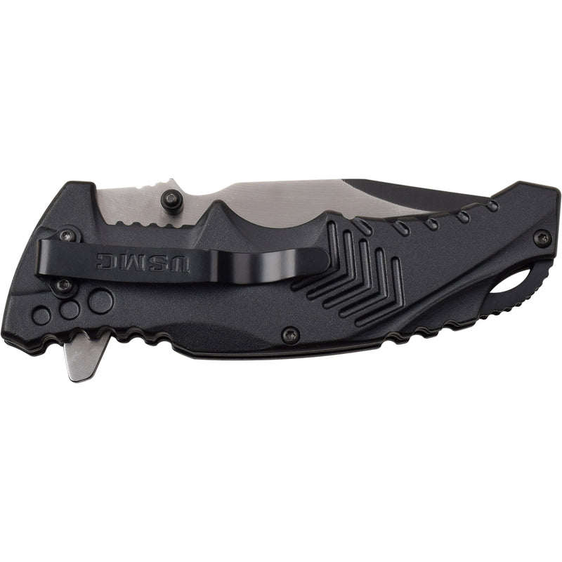 USMC M-A1058BK BLACK SPRING ASSISTED KNIFE