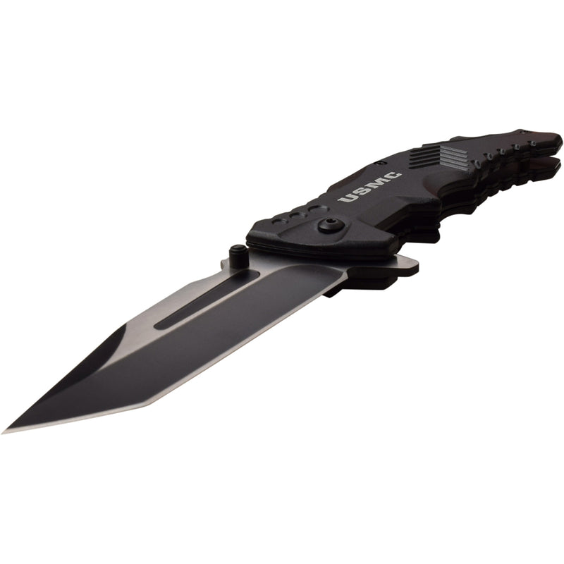 USMC M-A1058BK BLACK SPRING ASSISTED KNIFE