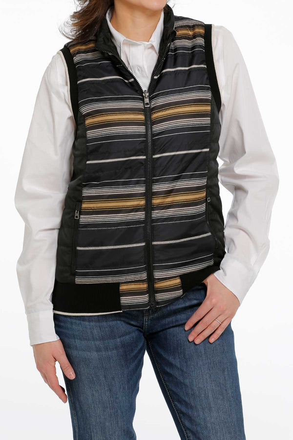 Women's Cinch MAV9887001 Black Quilted Reversible Vest *Closeout*
