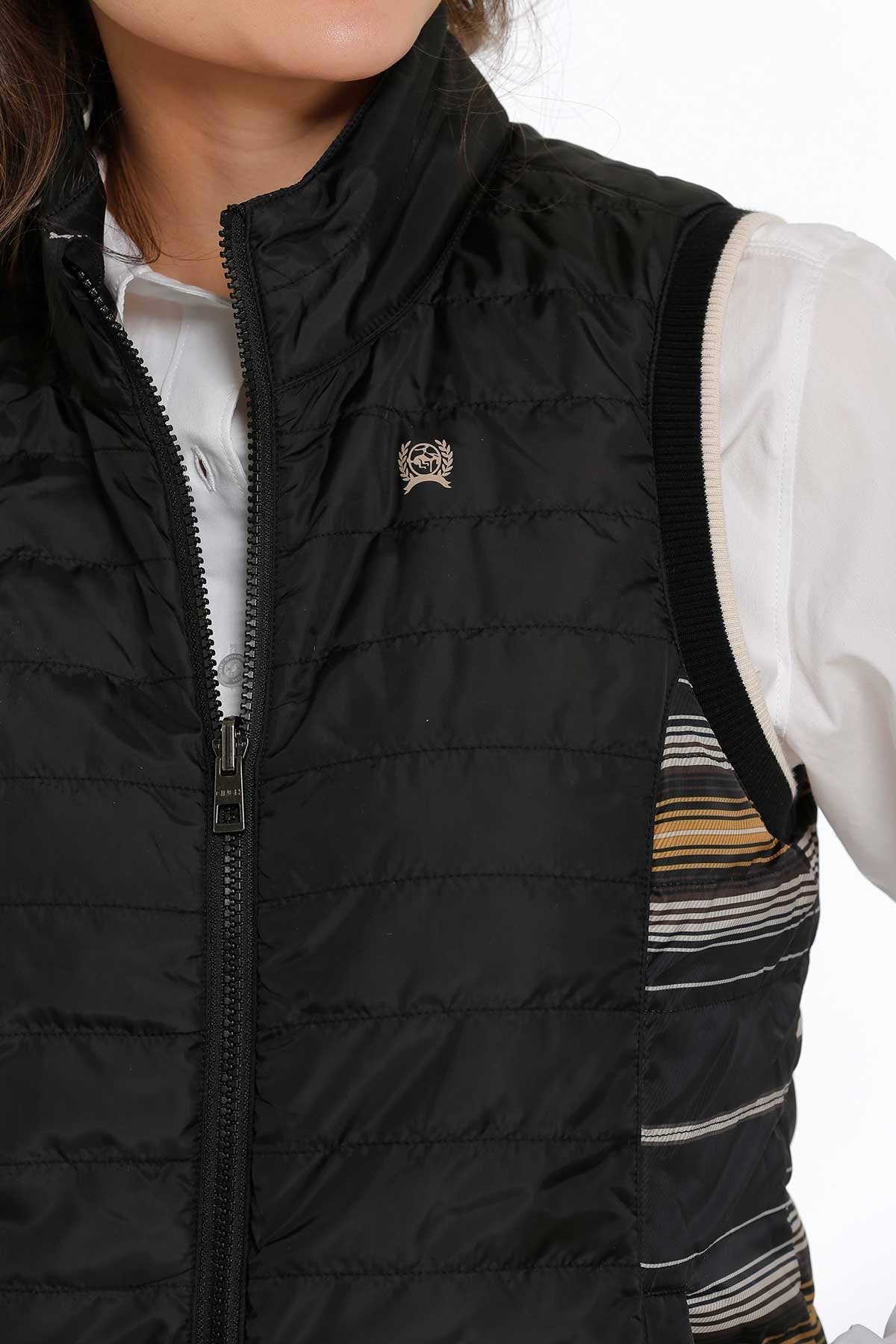 Women's Cinch MAV9887001 Black Quilted Reversible Vest *Closeout*