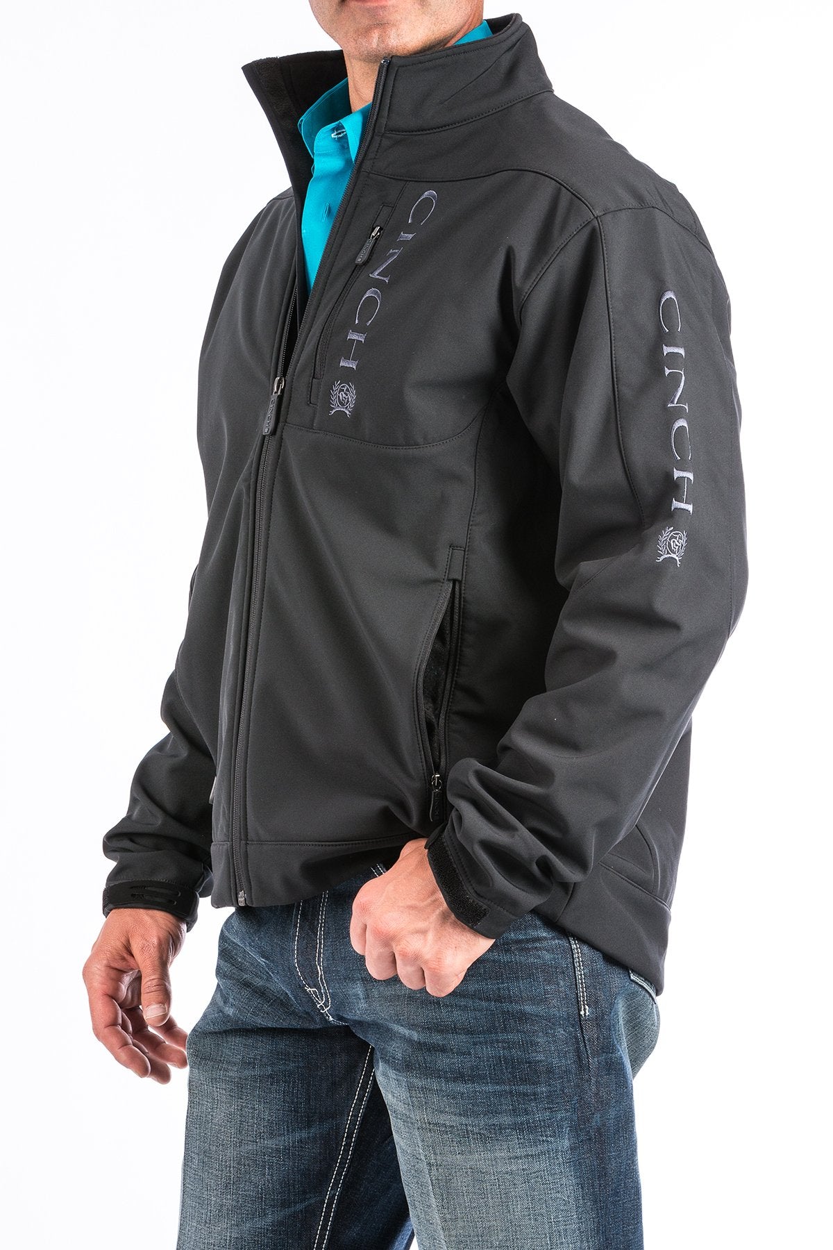 Cinch MWJ1009000 Men's Solid Black Bonded Jacket (Up to 4XL)
