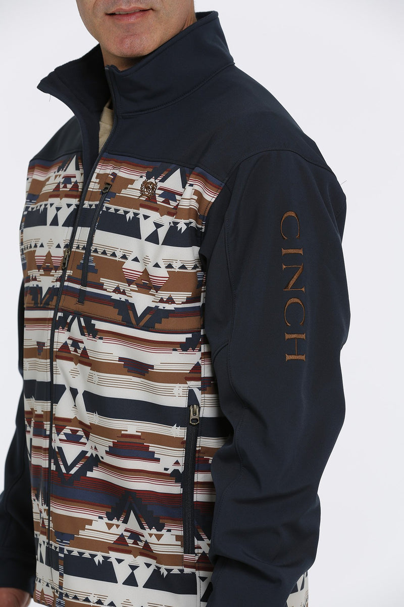 Cinch MWJ1583001 Men's Navy Southwestern Print Bonded Jacket (SHOP IN-STORES TOO)