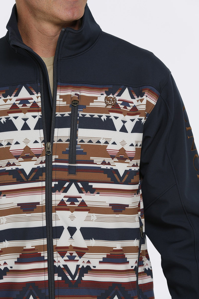Cinch MWJ1583001 Men's Navy Southwestern Print Bonded Jacket (SHOP IN-STORES TOO)