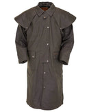 Men's Outback Trading Co Long Brown Low Rider Oilskin Duster Coat