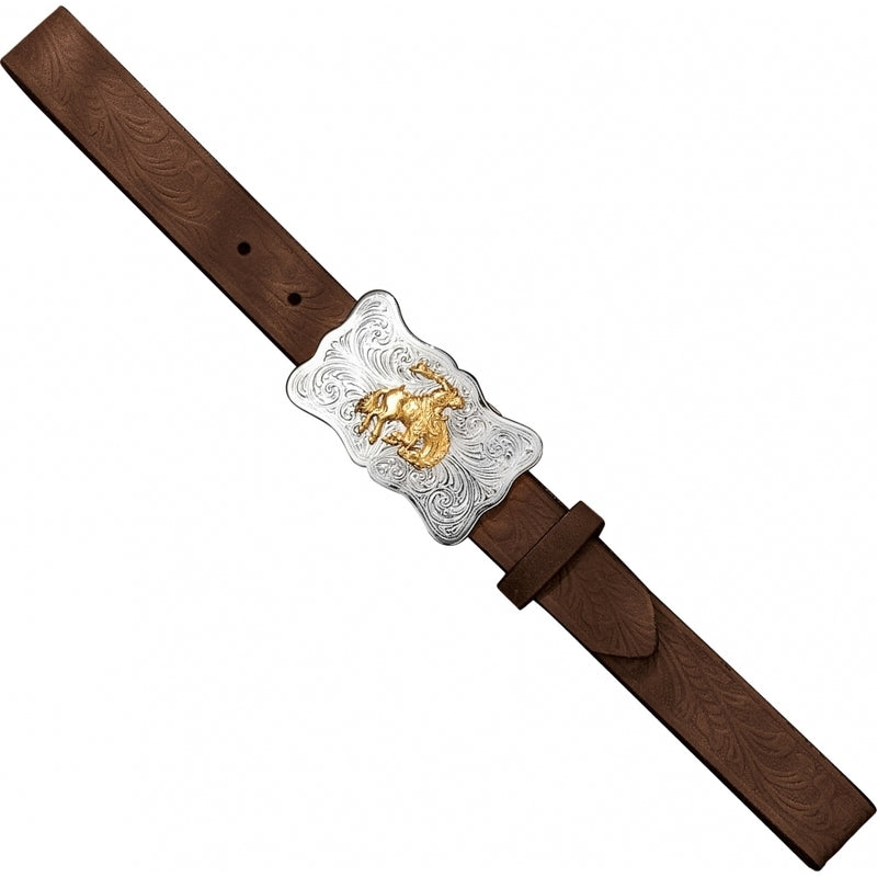 Justin Kids 0189D Brown Embossed Cowhide Belt