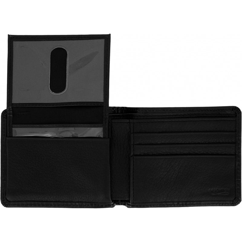 Brighton 89553 Black Caiman Print Rockefeller Passcase Wallet