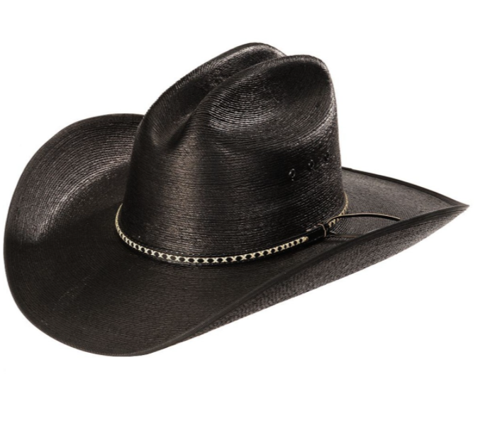 Resistol RSASCWBJA4107 Asphalt Cowboy Black Palm Leaf Straw Hat (SHOP IN-STORES)