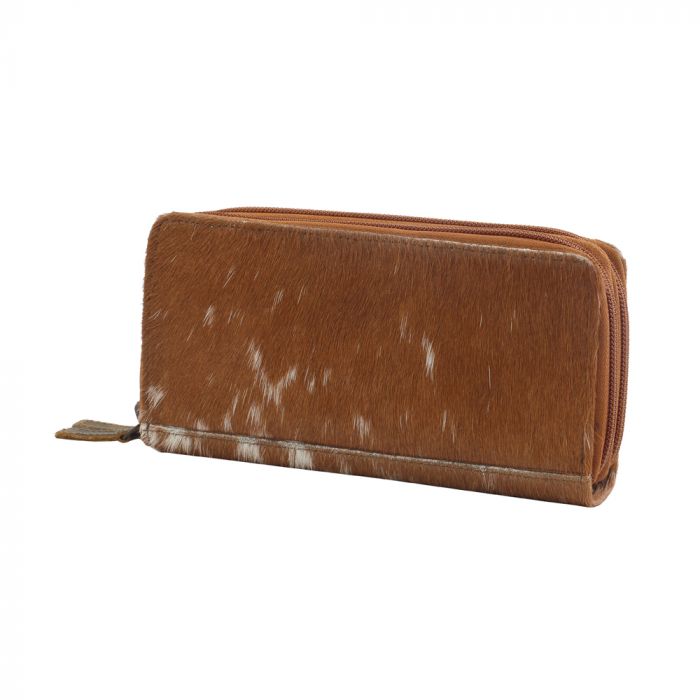 Myra Bag S-2719 SAND DUNE LEATHER AND HAIRON WALLET