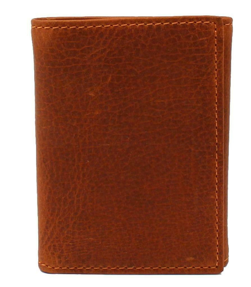 3D DWCW144 Pebbled Brown Trifold Wallet