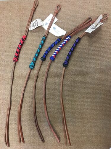JB HL NYL QRT Jerry Beagley Harness Leather Quirt with Braided Nylon Grip
